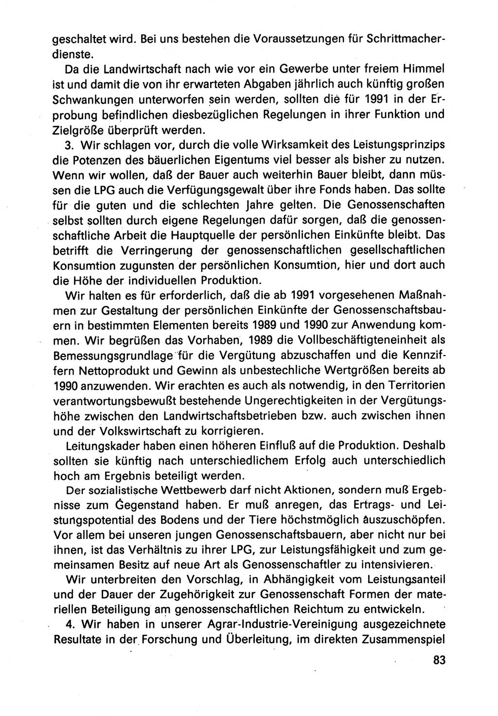 Diskussionsbeiträge, 10. Tagung des ZK (Zentralkomitee) der SED (Sozialistische Einheitspartei Deutschlands) [Deutsche Demokratische Republik (DDR)] 1989, Seite 83 (Disk.-Beitr. 10. Tg. ZK SED DDR 1989, S. 83)