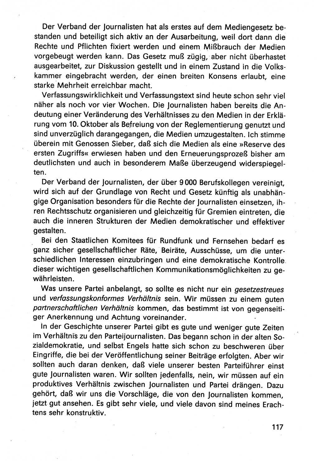 Diskussionsbeiträge, 10. Tagung des ZK (Zentralkomitee) der SED (Sozialistische Einheitspartei Deutschlands) [Deutsche Demokratische Republik (DDR)] 1989, Seite 117 (Disk.-Beitr. 10. Tg. ZK SED DDR 1989, S. 117)