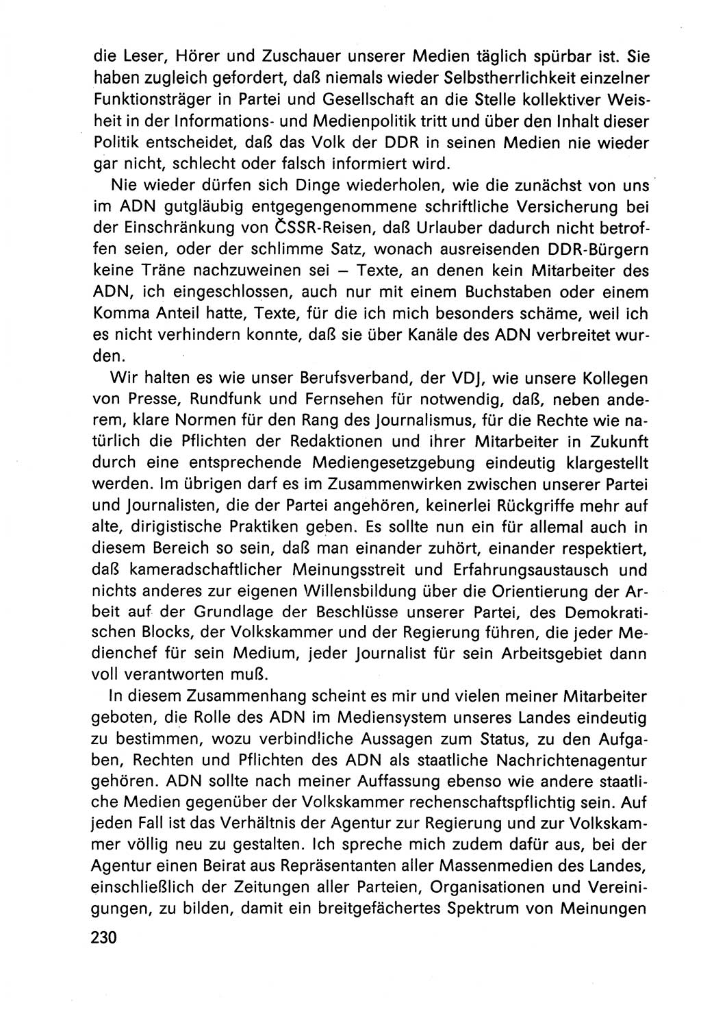 Diskussionsbeiträge, 10. Tagung des ZK (Zentralkomitee) der SED (Sozialistische Einheitspartei Deutschlands) [Deutsche Demokratische Republik (DDR)] 1989, Seite 230 (Disk.-Beitr. 10. Tg. ZK SED DDR 1989, S. 230)