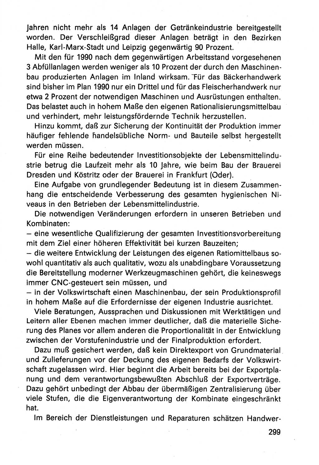 Diskussionsbeiträge, 10. Tagung des ZK (Zentralkomitee) der SED (Sozialistische Einheitspartei Deutschlands) [Deutsche Demokratische Republik (DDR)] 1989, Seite 299 (Disk.-Beitr. 10. Tg. ZK SED DDR 1989, S. 299)