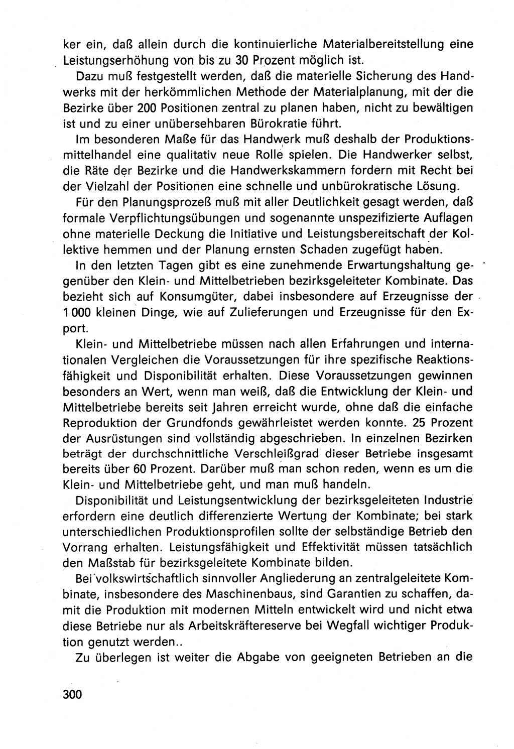 Diskussionsbeiträge, 10. Tagung des ZK (Zentralkomitee) der SED (Sozialistische Einheitspartei Deutschlands) [Deutsche Demokratische Republik (DDR)] 1989, Seite 300 (Disk.-Beitr. 10. Tg. ZK SED DDR 1989, S. 300)