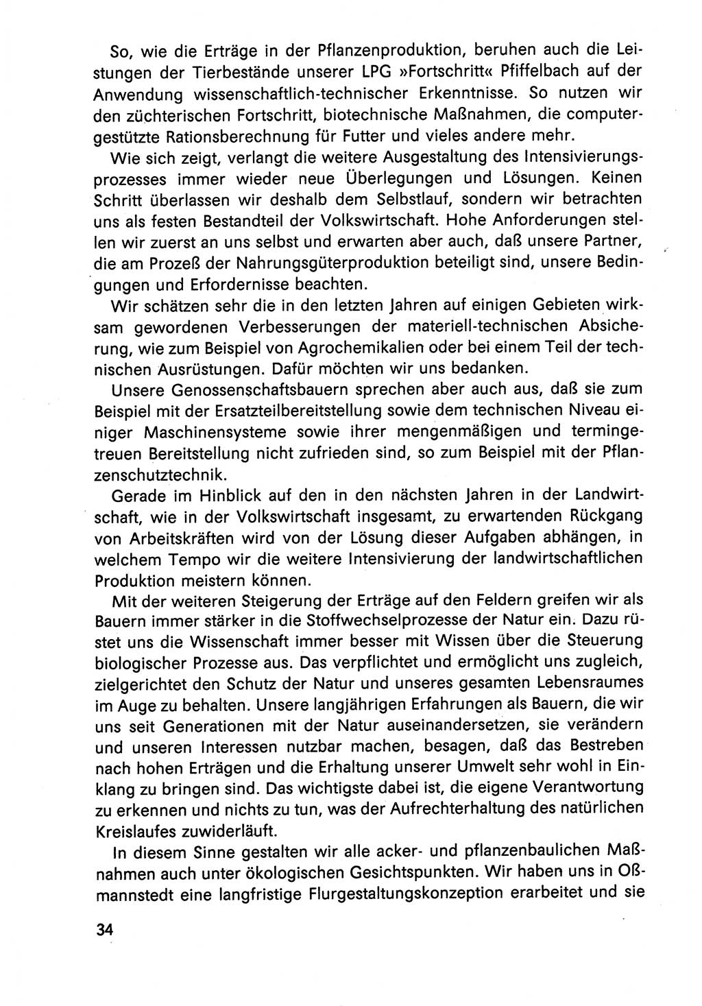 Diskussionsreden, 8. Tagung des ZK (Zentralkomitee) der SED (Sozialistische Einheitspartei Deutschlands) [Deutsche Demokratische Republik (DDR)] 1989, Seite 34 (Disk.-Red. 8. Tg. ZK SED DDR 1989, S. 34)