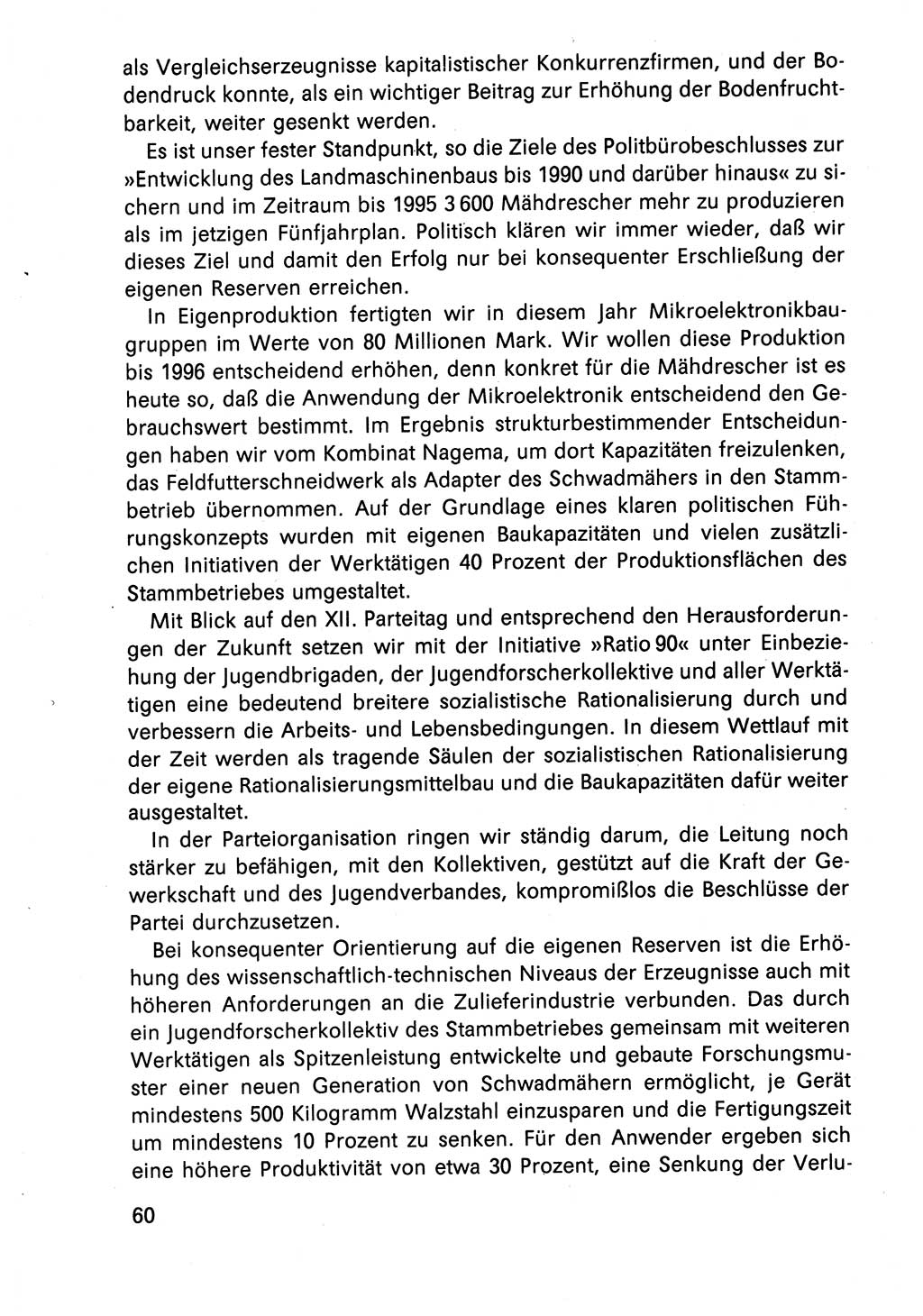 Diskussionsreden, 8. Tagung des ZK (Zentralkomitee) der SED (Sozialistische Einheitspartei Deutschlands) [Deutsche Demokratische Republik (DDR)] 1989, Seite 60 (Disk.-Red. 8. Tg. ZK SED DDR 1989, S. 60)