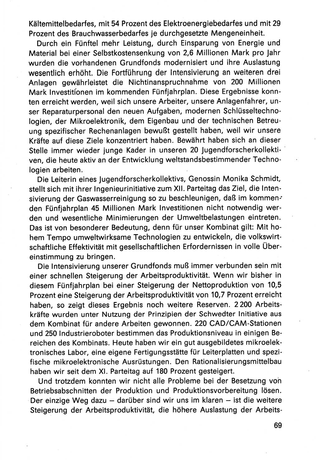 Diskussionsreden, 8. Tagung des ZK (Zentralkomitee) der SED (Sozialistische Einheitspartei Deutschlands) [Deutsche Demokratische Republik (DDR)] 1989, Seite 69 (Disk.-Red. 8. Tg. ZK SED DDR 1989, S. 69)