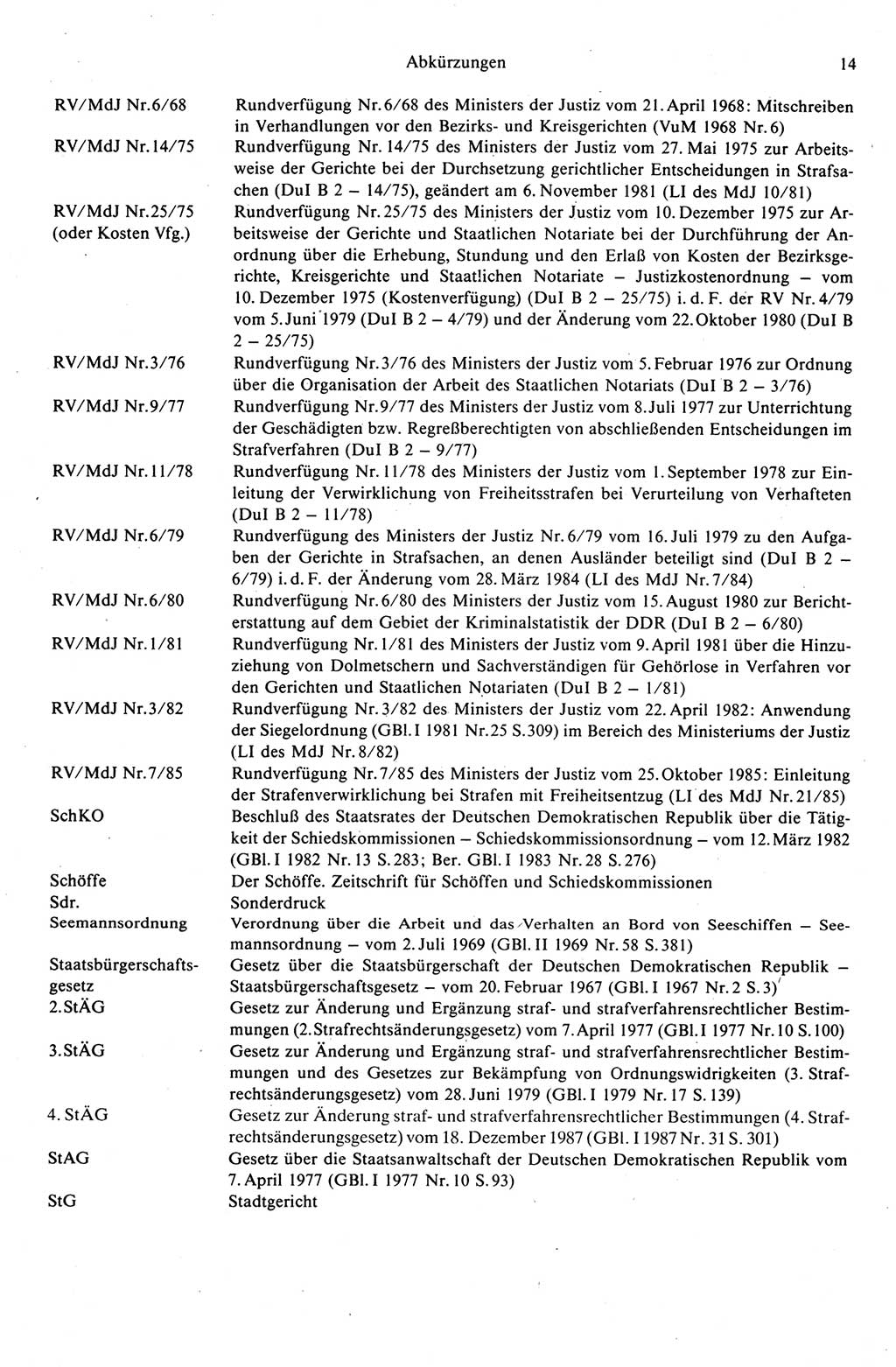 Strafprozeßrecht der DDR (Deutsche Demokratische Republik), Kommentar zur Strafprozeßordnung (StPO) 1989, Seite 14 (Strafprozeßr. DDR Komm. StPO 1989, S. 14)