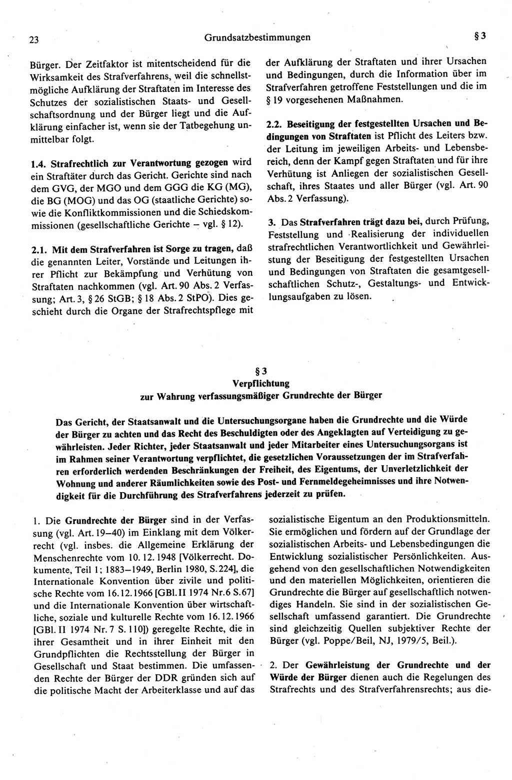 Strafprozeßrecht der DDR (Deutsche Demokratische Republik), Kommentar zur Strafprozeßordnung (StPO) 1989, Seite 23 (Strafprozeßr. DDR Komm. StPO 1989, S. 23)