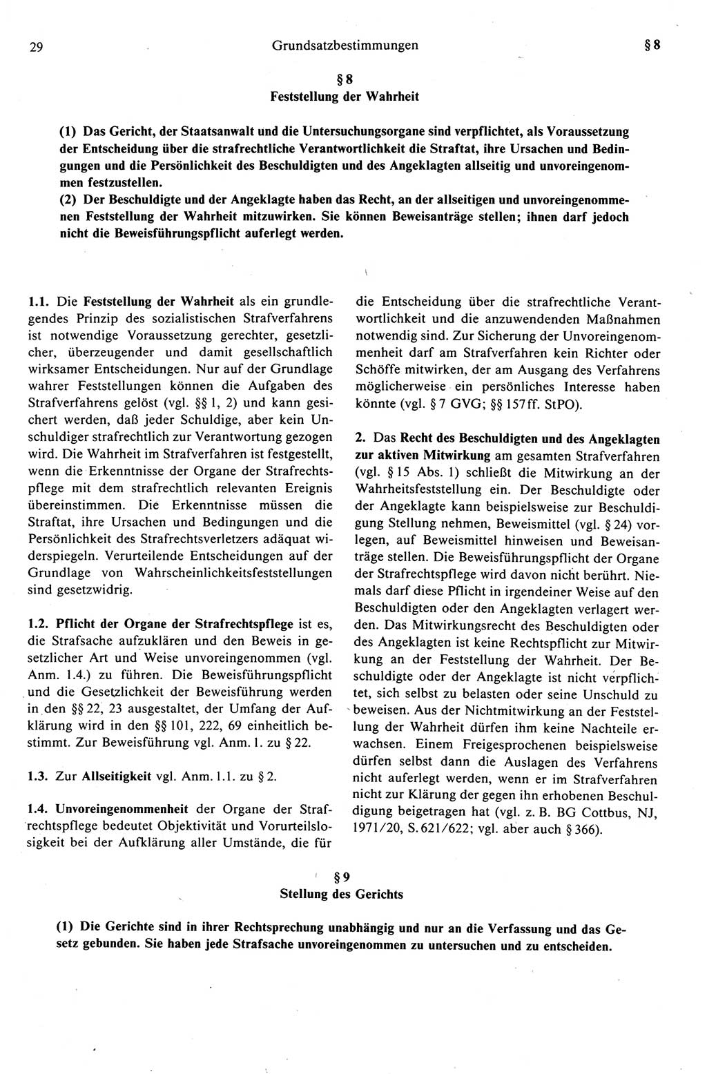 Strafprozeßrecht der DDR (Deutsche Demokratische Republik), Kommentar zur Strafprozeßordnung (StPO) 1989, Seite 29 (Strafprozeßr. DDR Komm. StPO 1989, S. 29)