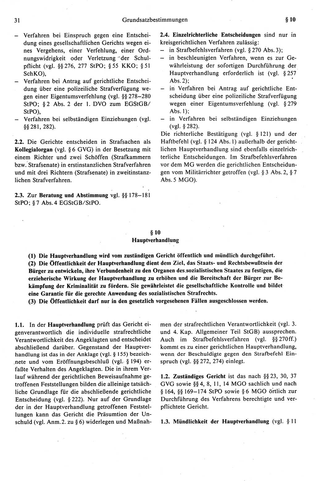 Strafprozeßrecht der DDR (Deutsche Demokratische Republik), Kommentar zur Strafprozeßordnung (StPO) 1989, Seite 31 (Strafprozeßr. DDR Komm. StPO 1989, S. 31)