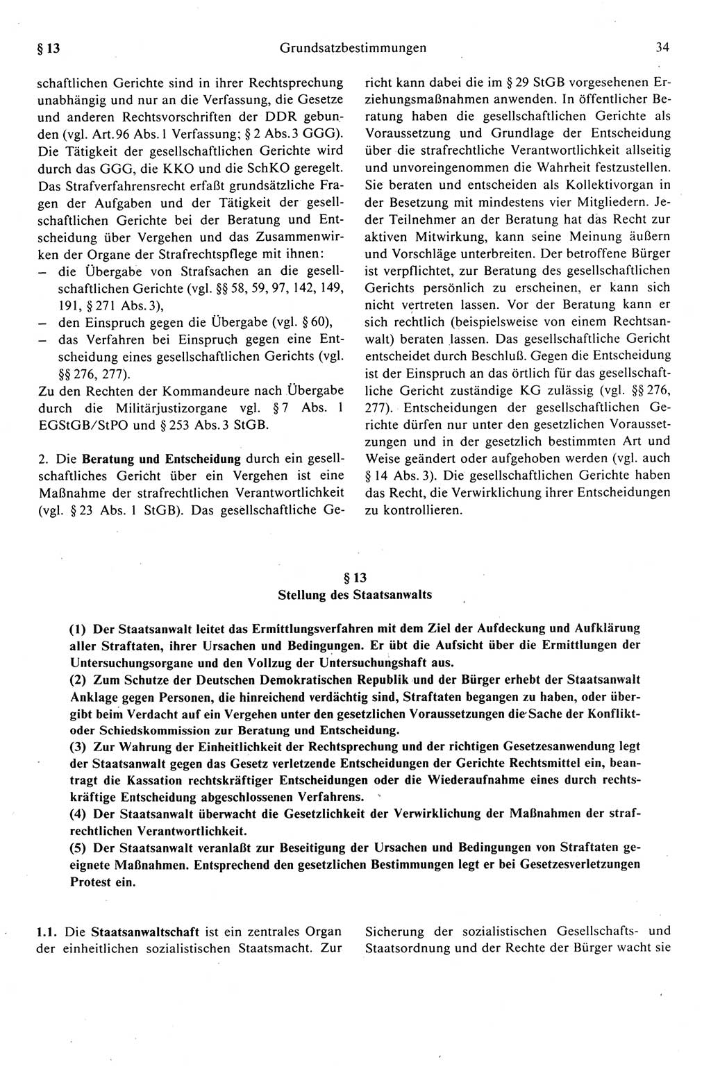 Strafprozeßrecht der DDR (Deutsche Demokratische Republik), Kommentar zur Strafprozeßordnung (StPO) 1989, Seite 34 (Strafprozeßr. DDR Komm. StPO 1989, S. 34)