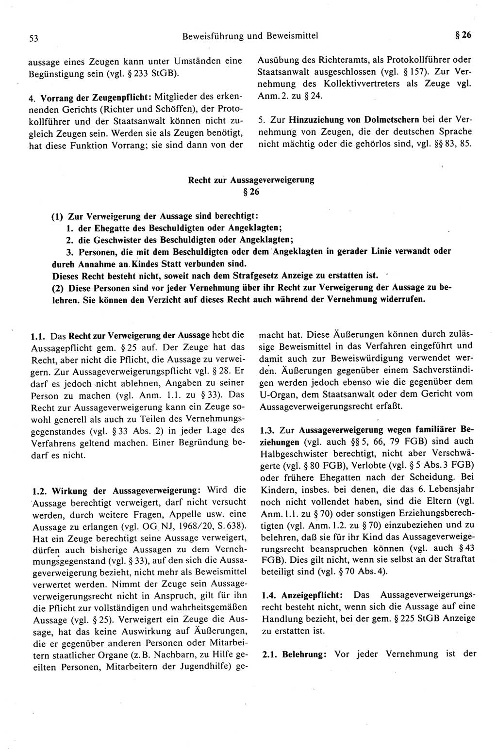 Strafprozeßrecht der DDR (Deutsche Demokratische Republik), Kommentar zur Strafprozeßordnung (StPO) 1989, Seite 53 (Strafprozeßr. DDR Komm. StPO 1989, S. 53)