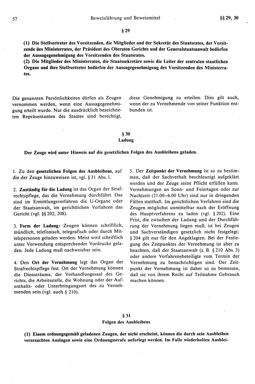Strafprozeßrecht der DDR (Deutsche Demokratische Republik), Kommentar zur Strafprozeßordnung (StPO) 1989, Seite 57 (Strafprozeßr. DDR Komm. StPO 1989, S. 57)