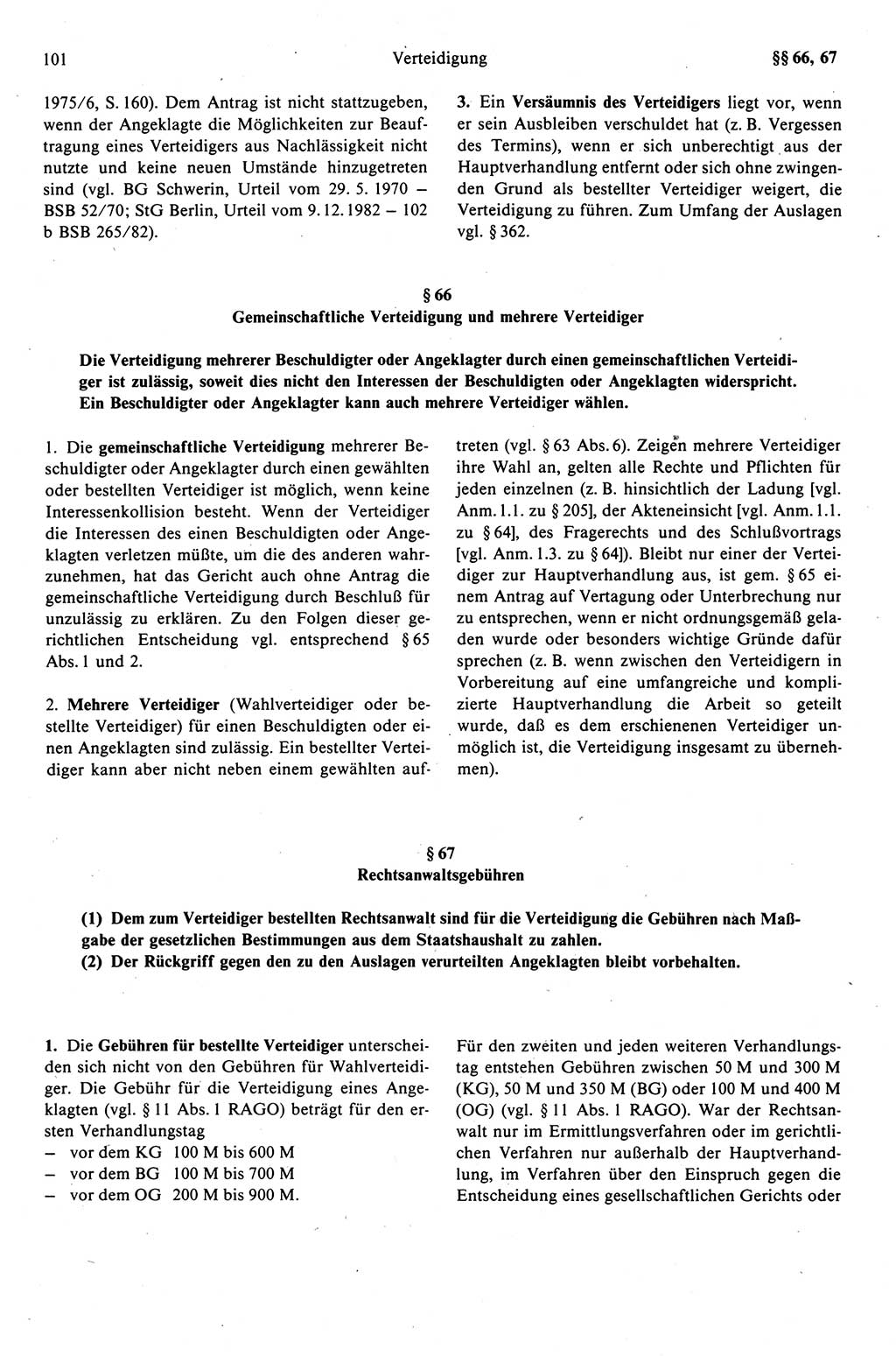 Strafprozeßrecht der DDR (Deutsche Demokratische Republik), Kommentar zur Strafprozeßordnung (StPO) 1989, Seite 101 (Strafprozeßr. DDR Komm. StPO 1989, S. 101)