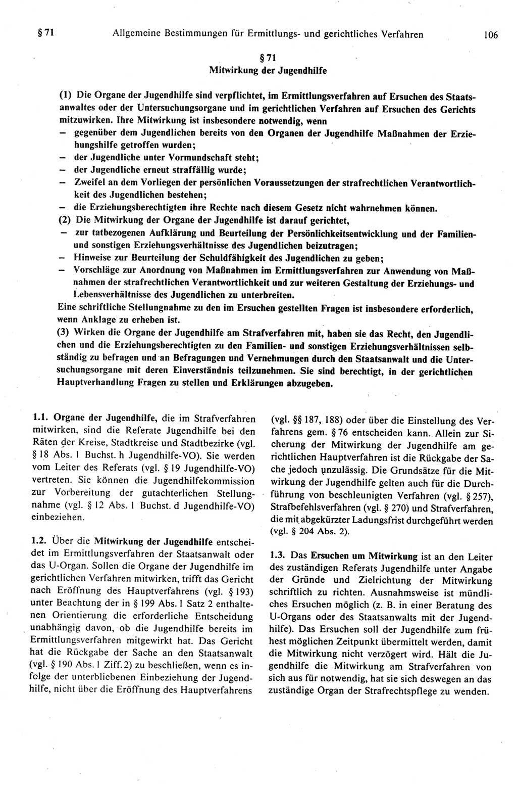 Strafprozeßrecht der DDR (Deutsche Demokratische Republik), Kommentar zur Strafprozeßordnung (StPO) 1989, Seite 106 (Strafprozeßr. DDR Komm. StPO 1989, S. 106)