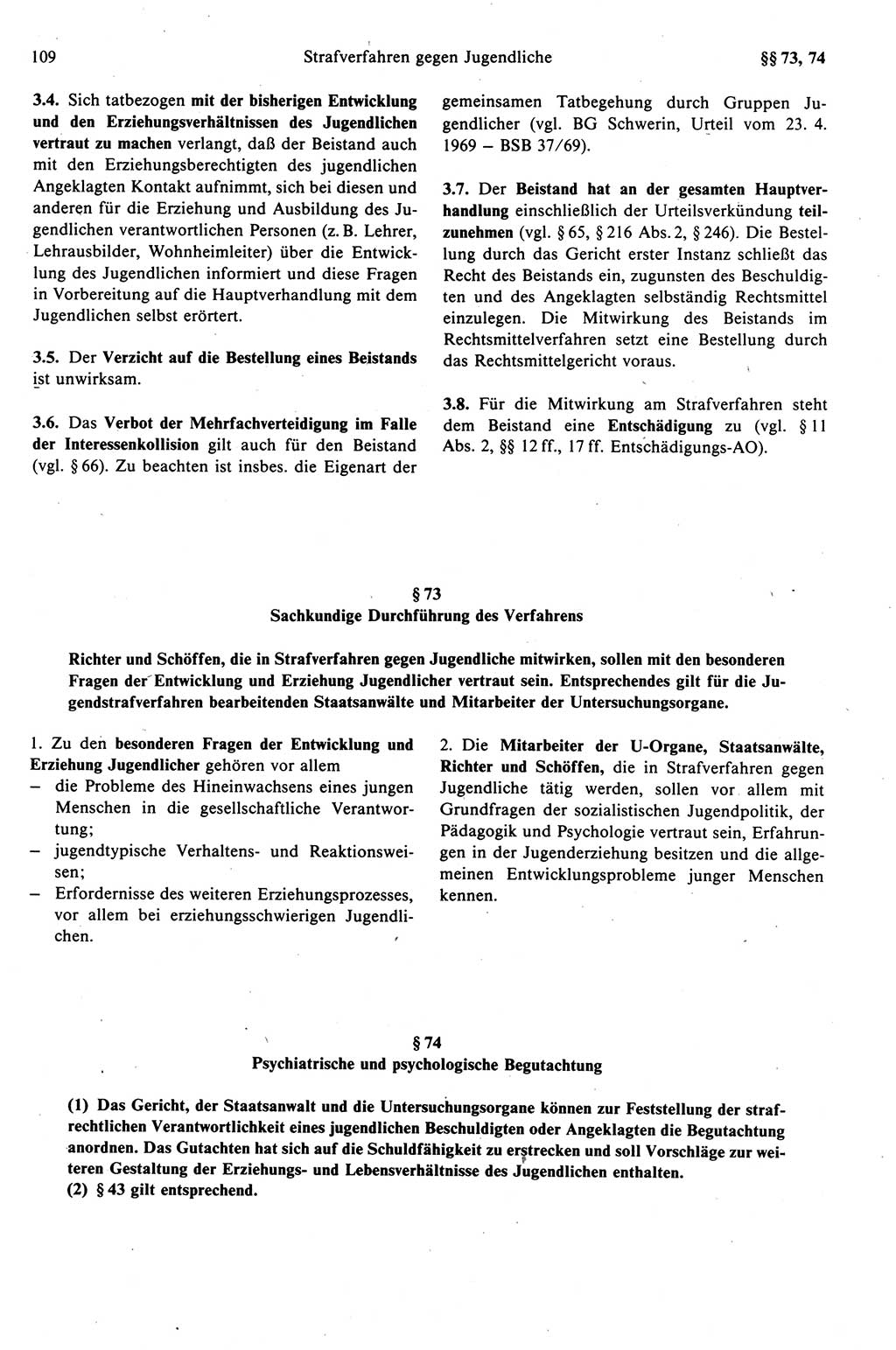 Strafprozeßrecht der DDR (Deutsche Demokratische Republik), Kommentar zur Strafprozeßordnung (StPO) 1989, Seite 109 (Strafprozeßr. DDR Komm. StPO 1989, S. 109)