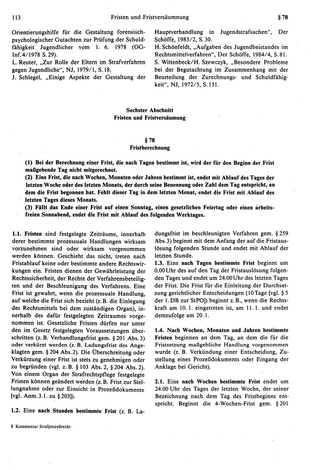 Strafprozeßrecht der DDR (Deutsche Demokratische Republik), Kommentar zur Strafprozeßordnung (StPO) 1989, Seite 113 (Strafprozeßr. DDR Komm. StPO 1989, S. 113)