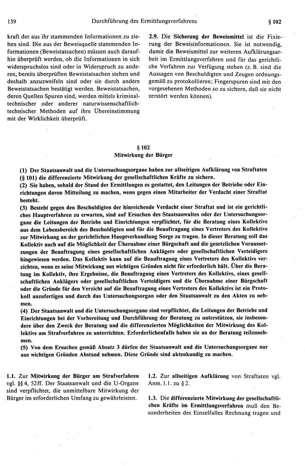 Strafprozeßrecht der DDR (Deutsche Demokratische Republik), Kommentar zur Strafprozeßordnung (StPO) 1989, Seite 139 (Strafprozeßr. DDR Komm. StPO 1989, S. 139)