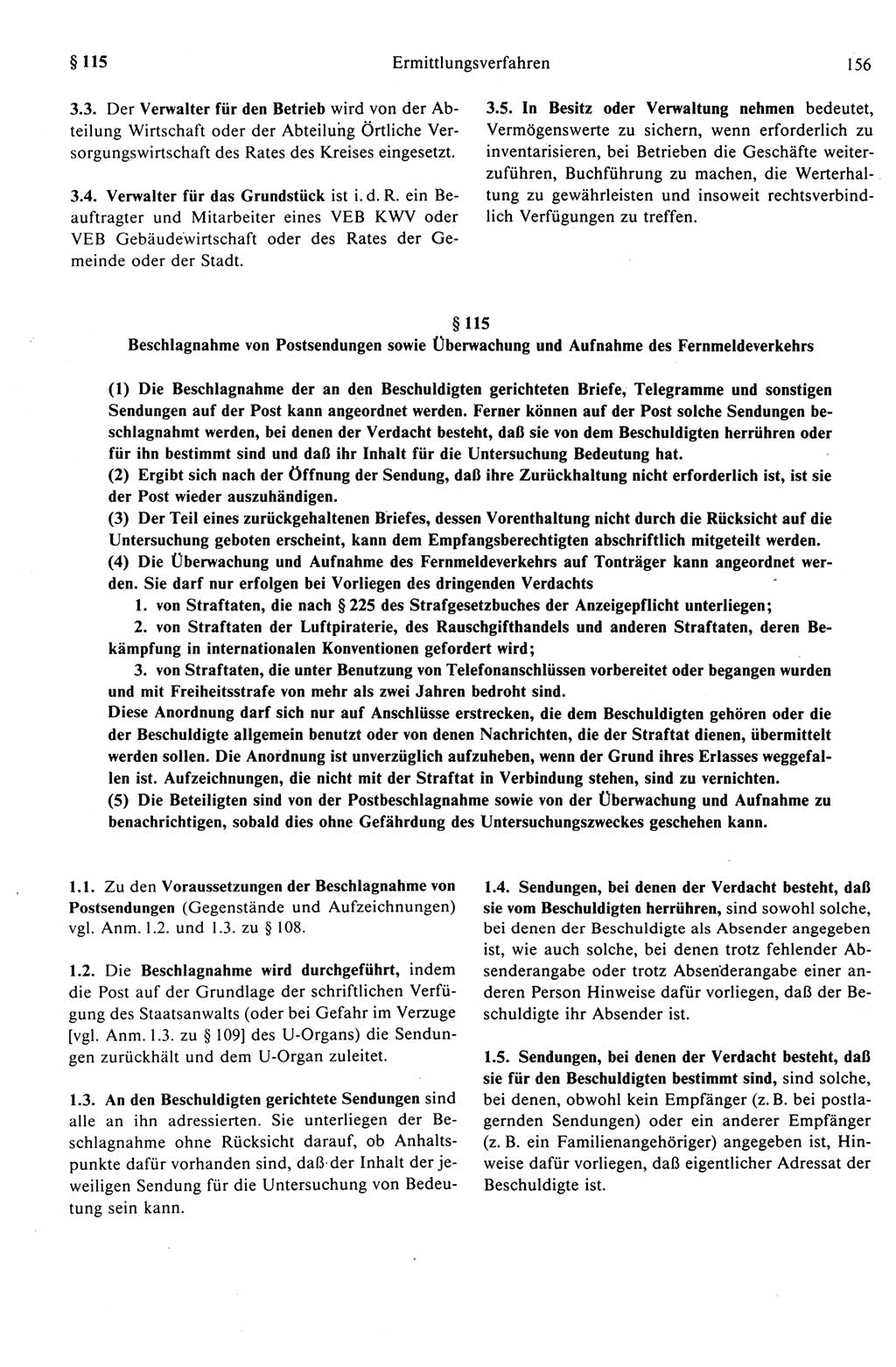 Strafprozeßrecht der DDR (Deutsche Demokratische Republik), Kommentar zur Strafprozeßordnung (StPO) 1989, Seite 156 (Strafprozeßr. DDR Komm. StPO 1989, S. 156)