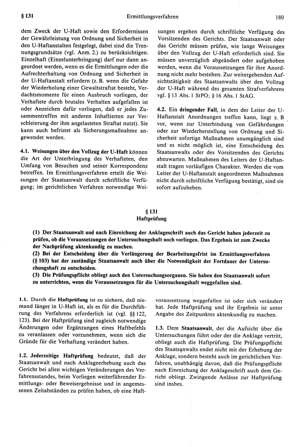 Strafprozeßrecht der DDR (Deutsche Demokratische Republik), Kommentar zur Strafprozeßordnung (StPO) 1989, Seite 180 (Strafprozeßr. DDR Komm. StPO 1989, S. 180)