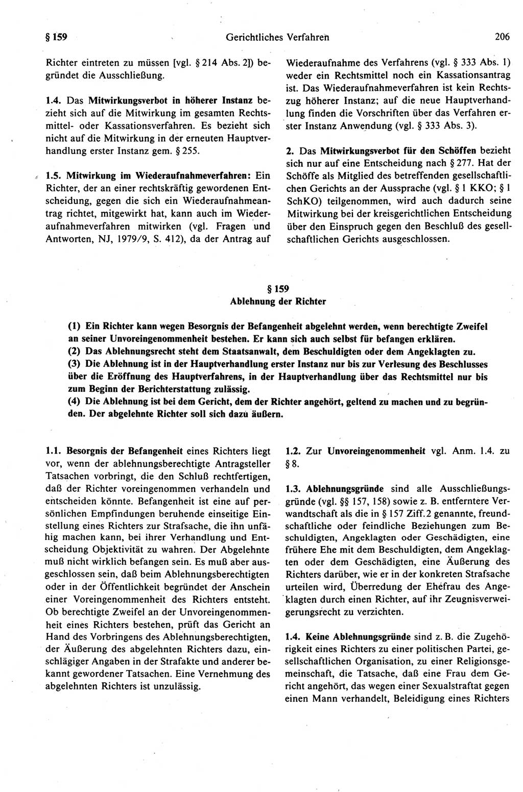 Strafprozeßrecht der DDR (Deutsche Demokratische Republik), Kommentar zur Strafprozeßordnung (StPO) 1989, Seite 206 (Strafprozeßr. DDR Komm. StPO 1989, S. 206)