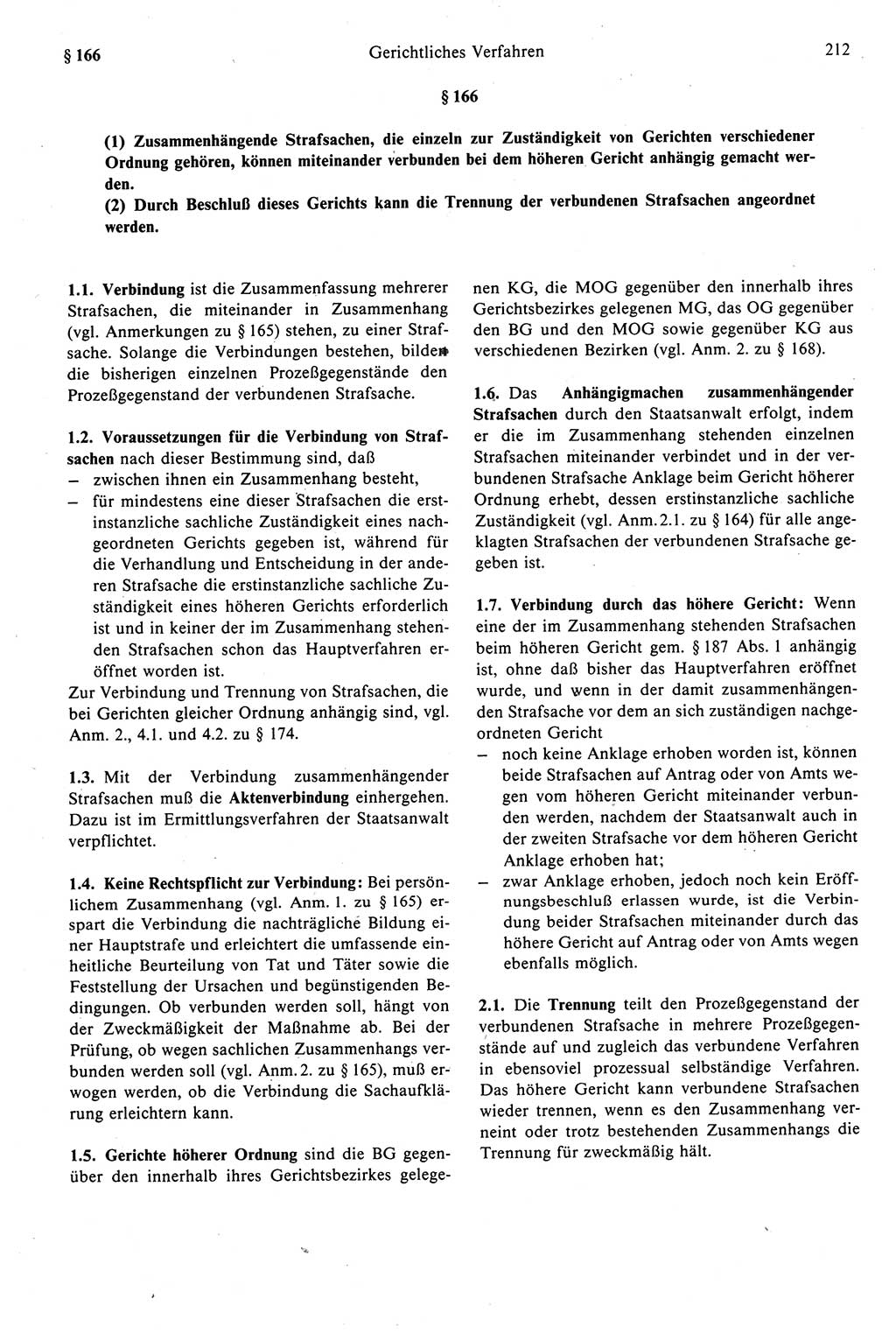 Strafprozeßrecht der DDR (Deutsche Demokratische Republik), Kommentar zur Strafprozeßordnung (StPO) 1989, Seite 212 (Strafprozeßr. DDR Komm. StPO 1989, S. 212)