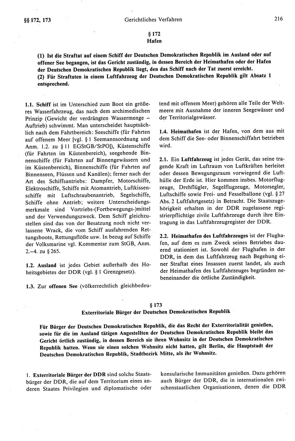 Strafprozeßrecht der DDR (Deutsche Demokratische Republik), Kommentar zur Strafprozeßordnung (StPO) 1989, Seite 216 (Strafprozeßr. DDR Komm. StPO 1989, S. 216)