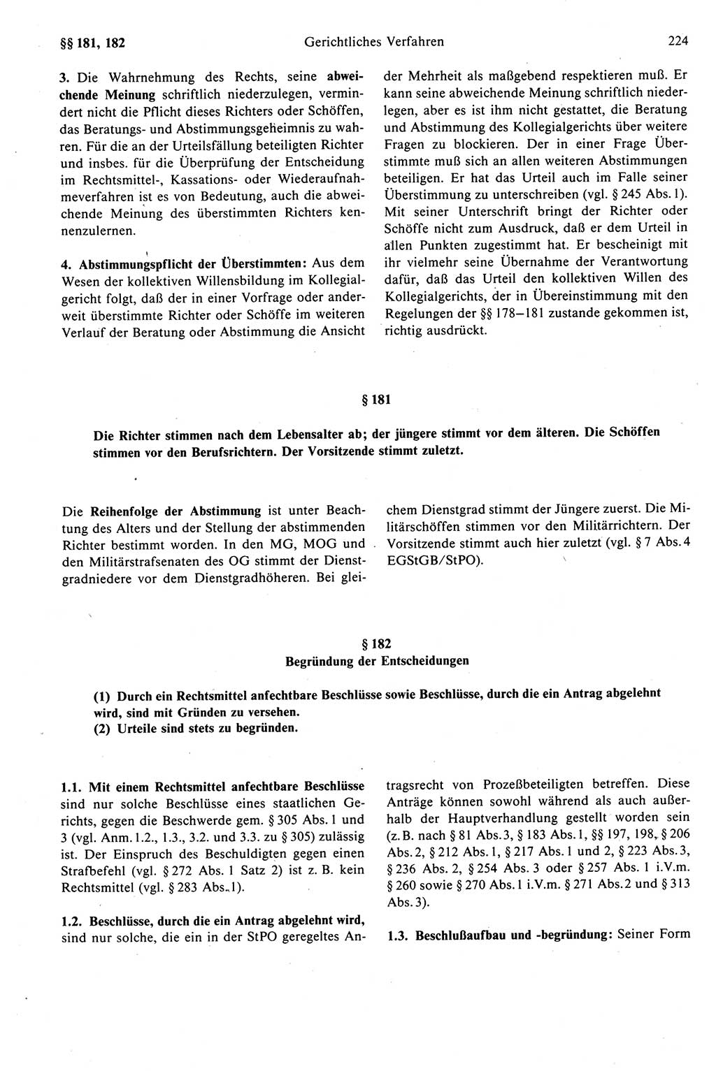 Strafprozeßrecht der DDR (Deutsche Demokratische Republik), Kommentar zur Strafprozeßordnung (StPO) 1989, Seite 224 (Strafprozeßr. DDR Komm. StPO 1989, S. 224)