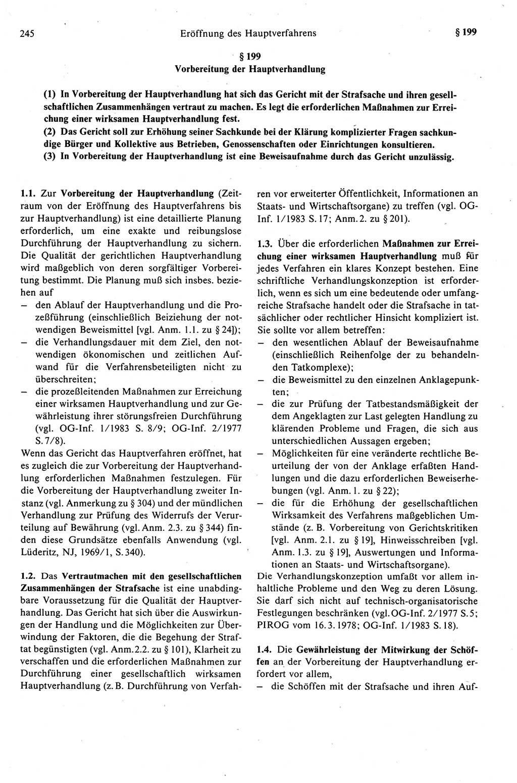 Strafprozeßrecht der DDR (Deutsche Demokratische Republik), Kommentar zur Strafprozeßordnung (StPO) 1989, Seite 245 (Strafprozeßr. DDR Komm. StPO 1989, S. 245)