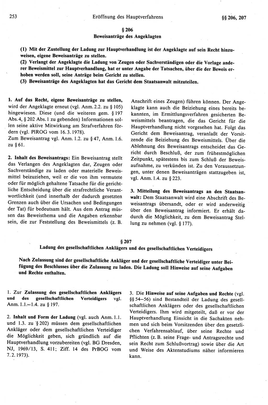 Strafprozeßrecht der DDR (Deutsche Demokratische Republik), Kommentar zur Strafprozeßordnung (StPO) 1989, Seite 253 (Strafprozeßr. DDR Komm. StPO 1989, S. 253)