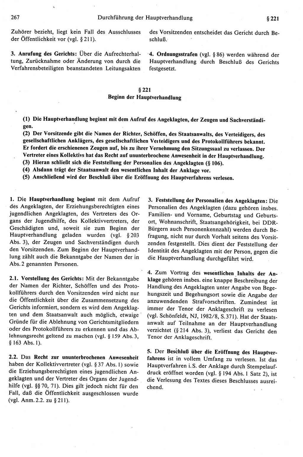 Strafprozeßrecht der DDR (Deutsche Demokratische Republik), Kommentar zur Strafprozeßordnung (StPO) 1989, Seite 267 (Strafprozeßr. DDR Komm. StPO 1989, S. 267)