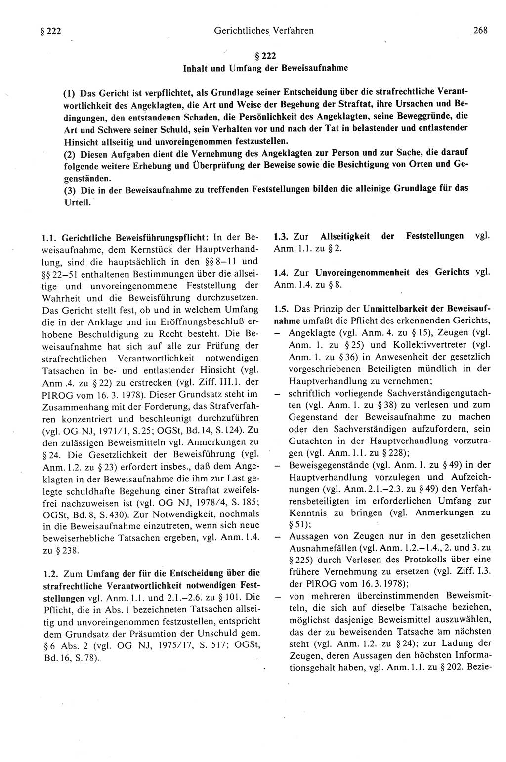 Strafprozeßrecht der DDR (Deutsche Demokratische Republik), Kommentar zur Strafprozeßordnung (StPO) 1989, Seite 268 (Strafprozeßr. DDR Komm. StPO 1989, S. 268)