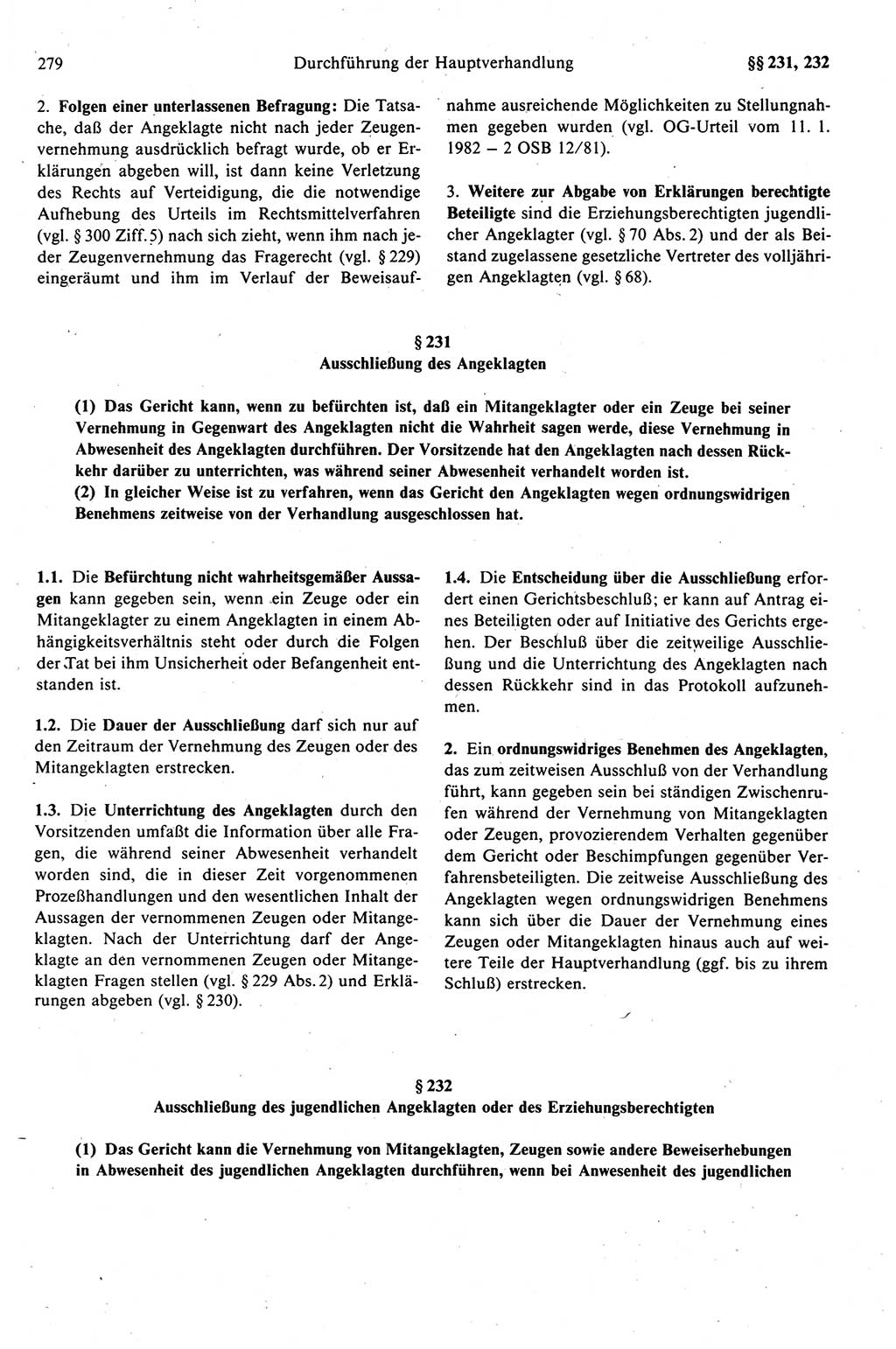 Strafprozeßrecht der DDR (Deutsche Demokratische Republik), Kommentar zur Strafprozeßordnung (StPO) 1989, Seite 279 (Strafprozeßr. DDR Komm. StPO 1989, S. 279)