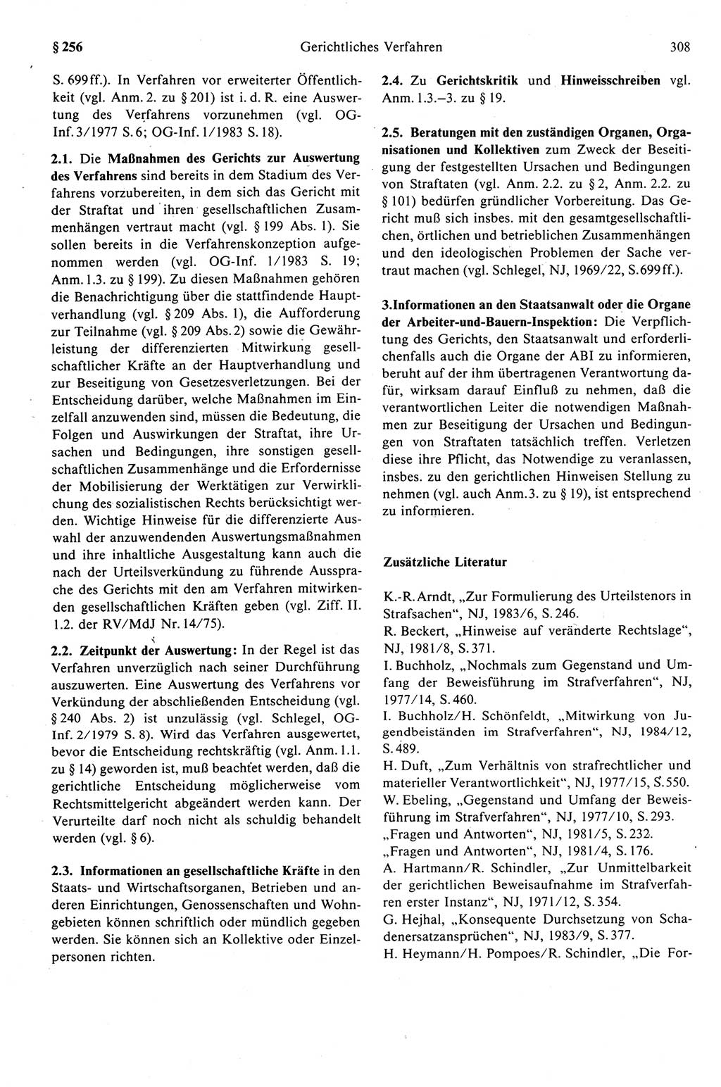 Strafprozeßrecht der DDR (Deutsche Demokratische Republik), Kommentar zur Strafprozeßordnung (StPO) 1989, Seite 308 (Strafprozeßr. DDR Komm. StPO 1989, S. 308)