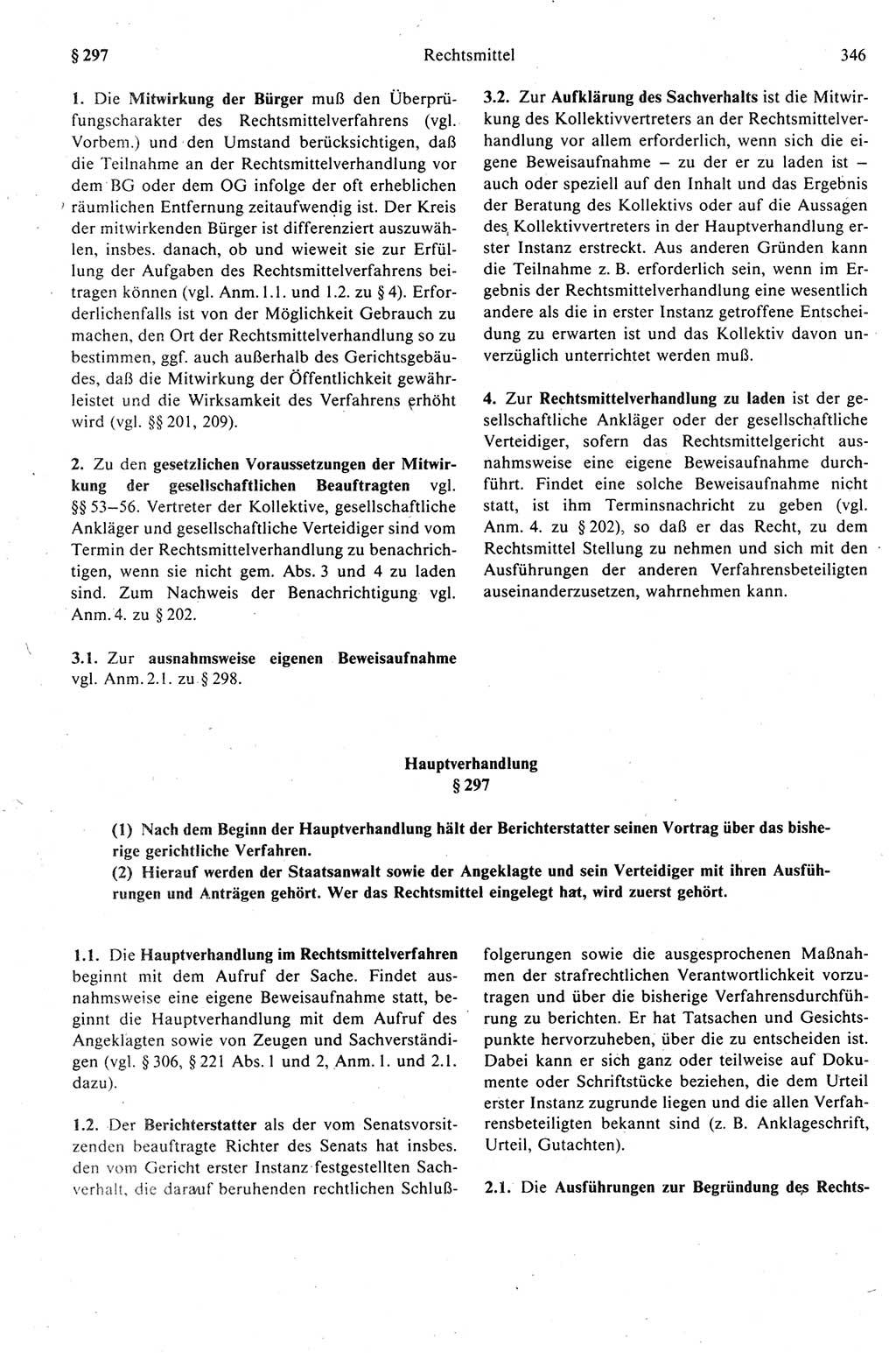 Strafprozeßrecht der DDR (Deutsche Demokratische Republik), Kommentar zur Strafprozeßordnung (StPO) 1989, Seite 346 (Strafprozeßr. DDR Komm. StPO 1989, S. 346)