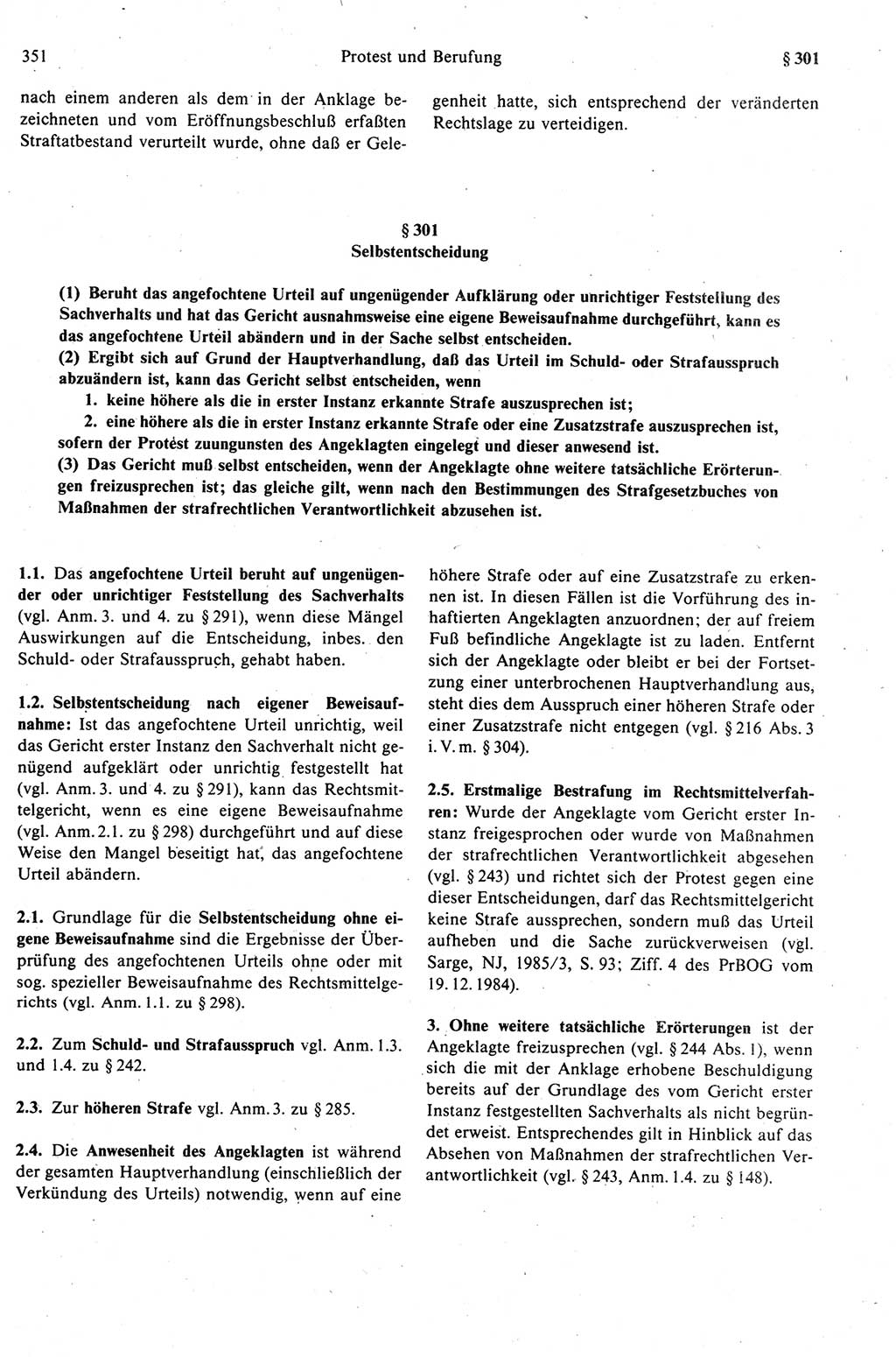 Strafprozeßrecht der DDR (Deutsche Demokratische Republik), Kommentar zur Strafprozeßordnung (StPO) 1989, Seite 351 (Strafprozeßr. DDR Komm. StPO 1989, S. 351)