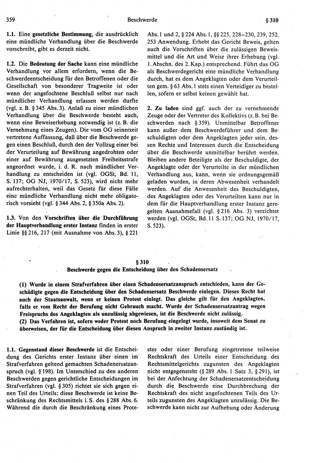 Strafprozeßrecht der DDR (Deutsche Demokratische Republik), Kommentar zur Strafprozeßordnung (StPO) 1989, Seite 359 (Strafprozeßr. DDR Komm. StPO 1989, S. 359)