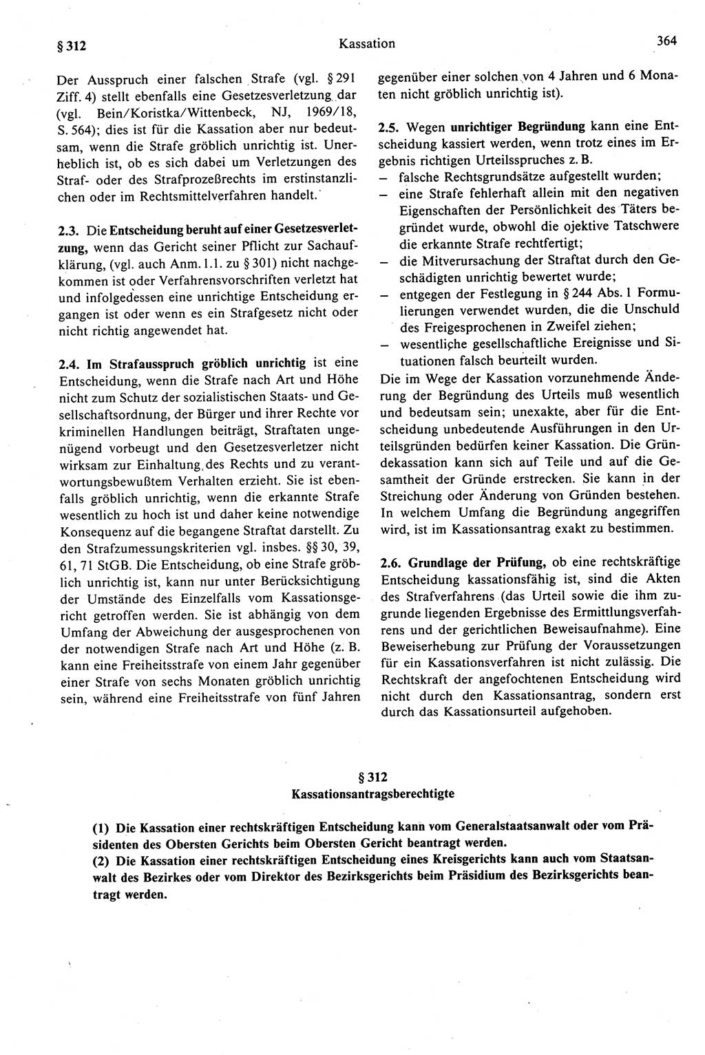 Strafprozeßrecht der DDR (Deutsche Demokratische Republik), Kommentar zur Strafprozeßordnung (StPO) 1989, Seite 364 (Strafprozeßr. DDR Komm. StPO 1989, S. 364)