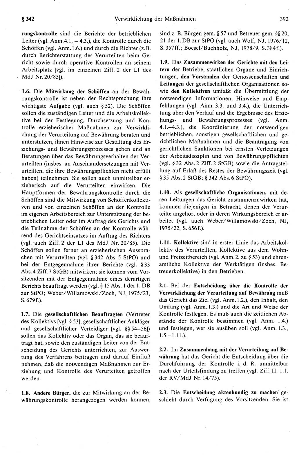Strafprozeßrecht der DDR (Deutsche Demokratische Republik), Kommentar zur Strafprozeßordnung (StPO) 1989, Seite 392 (Strafprozeßr. DDR Komm. StPO 1989, S. 392)