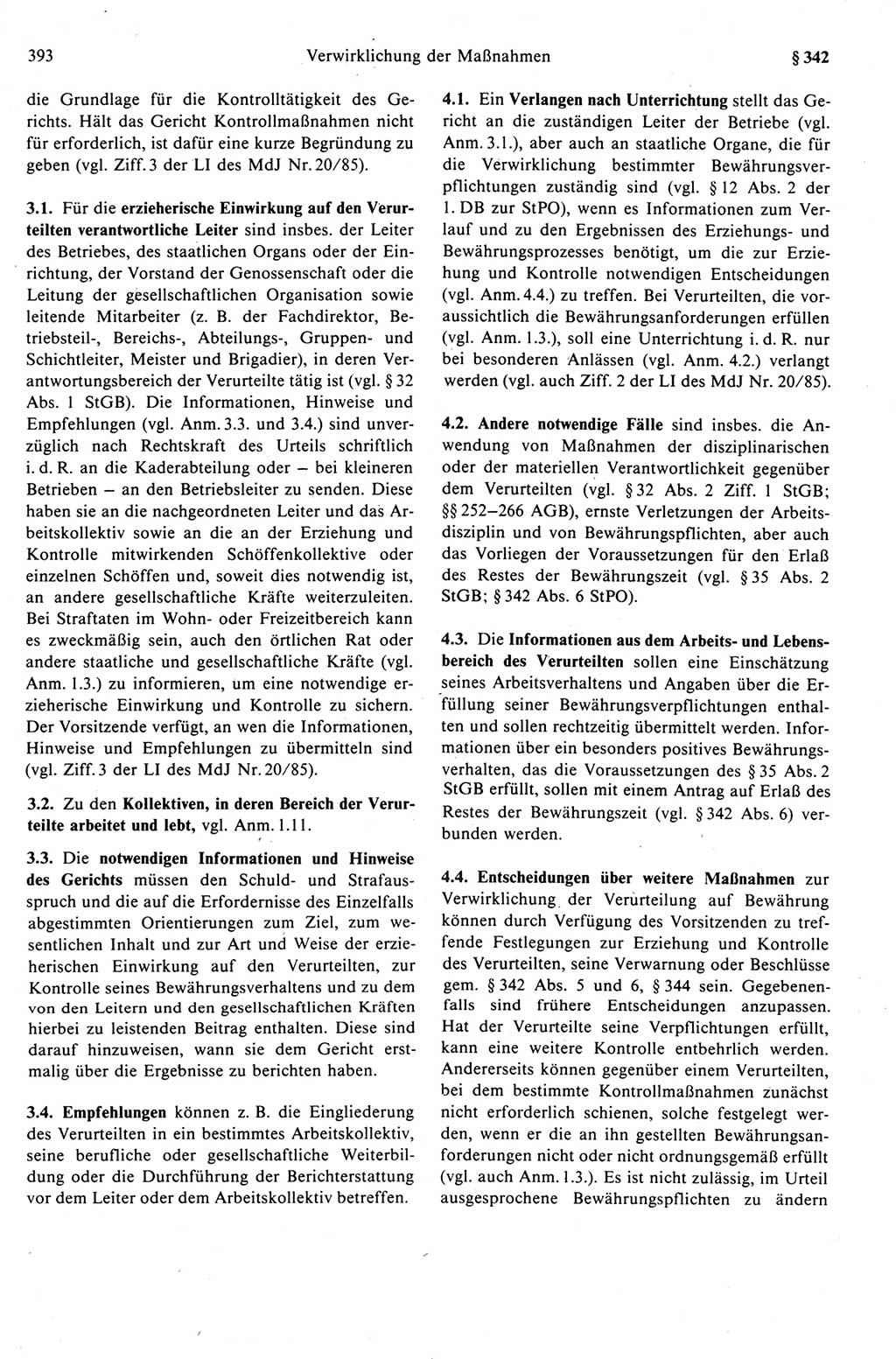 Strafprozeßrecht der DDR (Deutsche Demokratische Republik), Kommentar zur Strafprozeßordnung (StPO) 1989, Seite 393 (Strafprozeßr. DDR Komm. StPO 1989, S. 393)