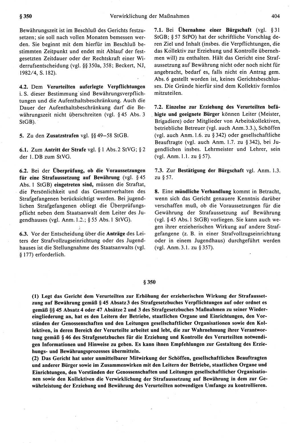 Strafprozeßrecht der DDR (Deutsche Demokratische Republik), Kommentar zur Strafprozeßordnung (StPO) 1989, Seite 404 (Strafprozeßr. DDR Komm. StPO 1989, S. 404)