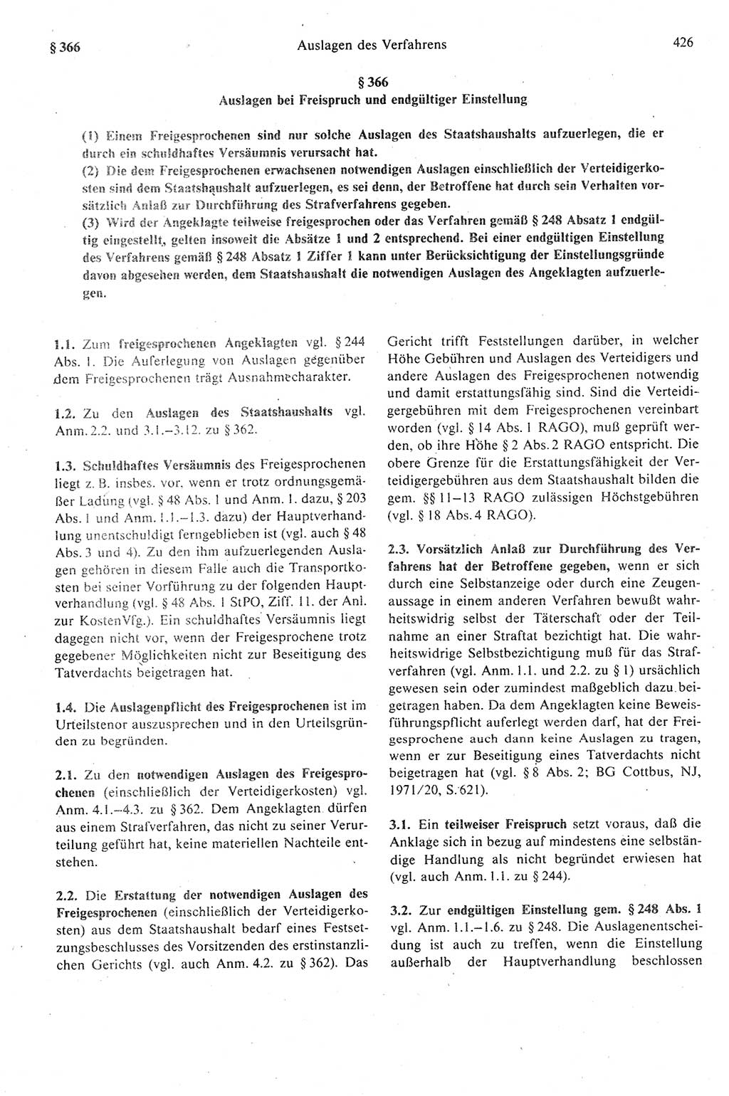 Strafprozeßrecht der DDR (Deutsche Demokratische Republik), Kommentar zur Strafprozeßordnung (StPO) 1989, Seite 426 (Strafprozeßr. DDR Komm. StPO 1989, S. 426)