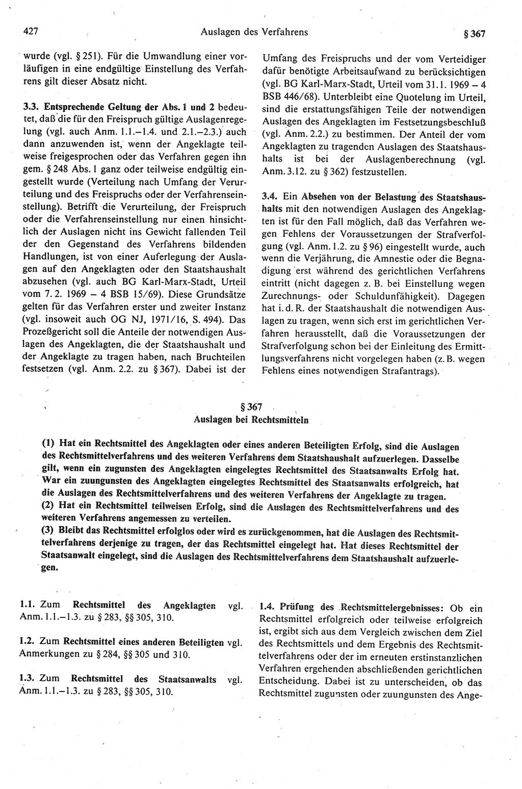 Strafprozeßrecht der DDR (Deutsche Demokratische Republik), Kommentar zur Strafprozeßordnung (StPO) 1989, Seite 427 (Strafprozeßr. DDR Komm. StPO 1989, S. 427)