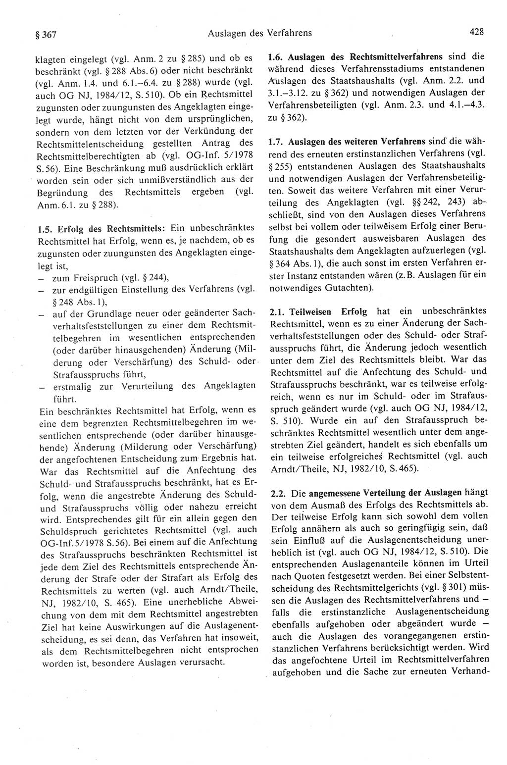 Strafprozeßrecht der DDR (Deutsche Demokratische Republik), Kommentar zur Strafprozeßordnung (StPO) 1989, Seite 428 (Strafprozeßr. DDR Komm. StPO 1989, S. 428)