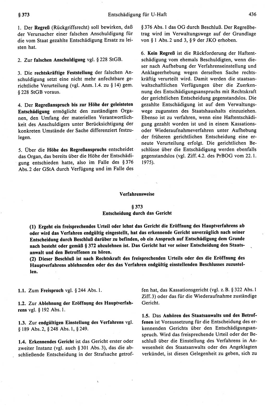 Strafprozeßrecht der DDR (Deutsche Demokratische Republik), Kommentar zur Strafprozeßordnung (StPO) 1989, Seite 436 (Strafprozeßr. DDR Komm. StPO 1989, S. 436)