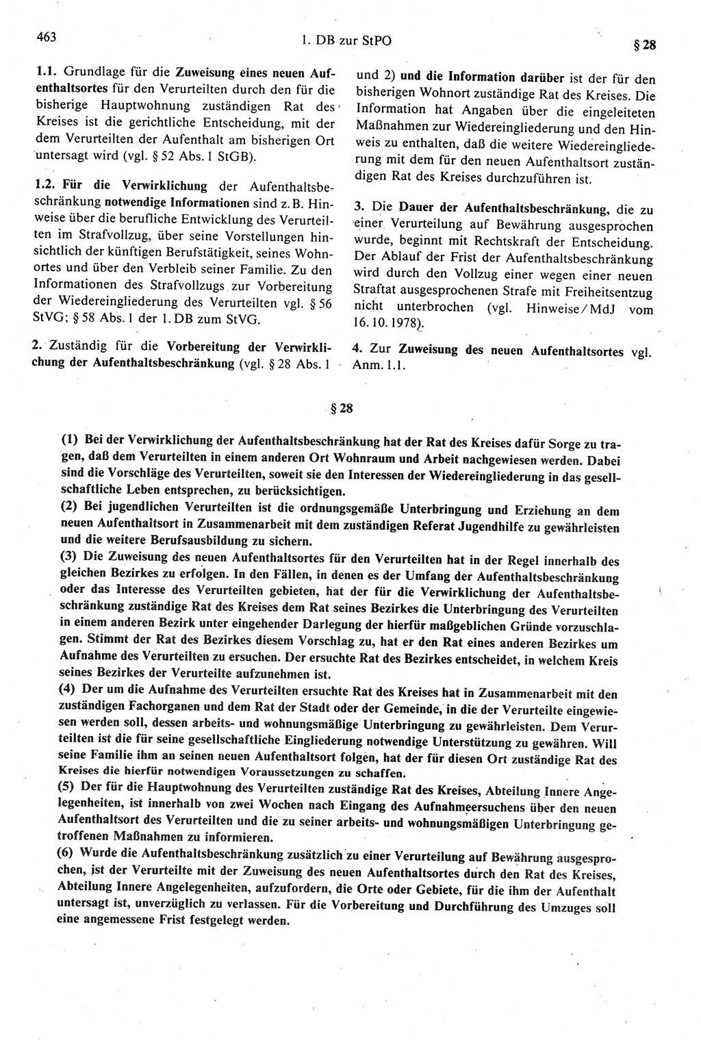 Strafprozeßrecht der DDR (Deutsche Demokratische Republik), Kommentar zur Strafprozeßordnung (StPO) 1989, Seite 463 (Strafprozeßr. DDR Komm. StPO 1989, S. 463)