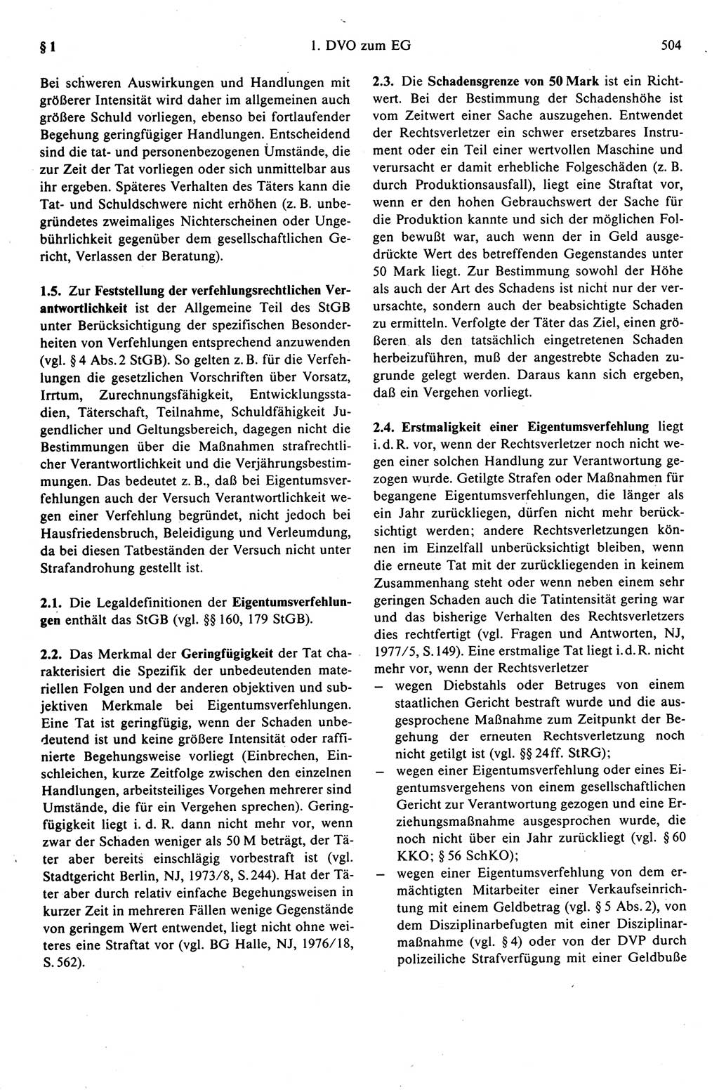 Strafprozeßrecht der DDR (Deutsche Demokratische Republik), Kommentar zur Strafprozeßordnung (StPO) 1989, Seite 504 (Strafprozeßr. DDR Komm. StPO 1989, S. 504)