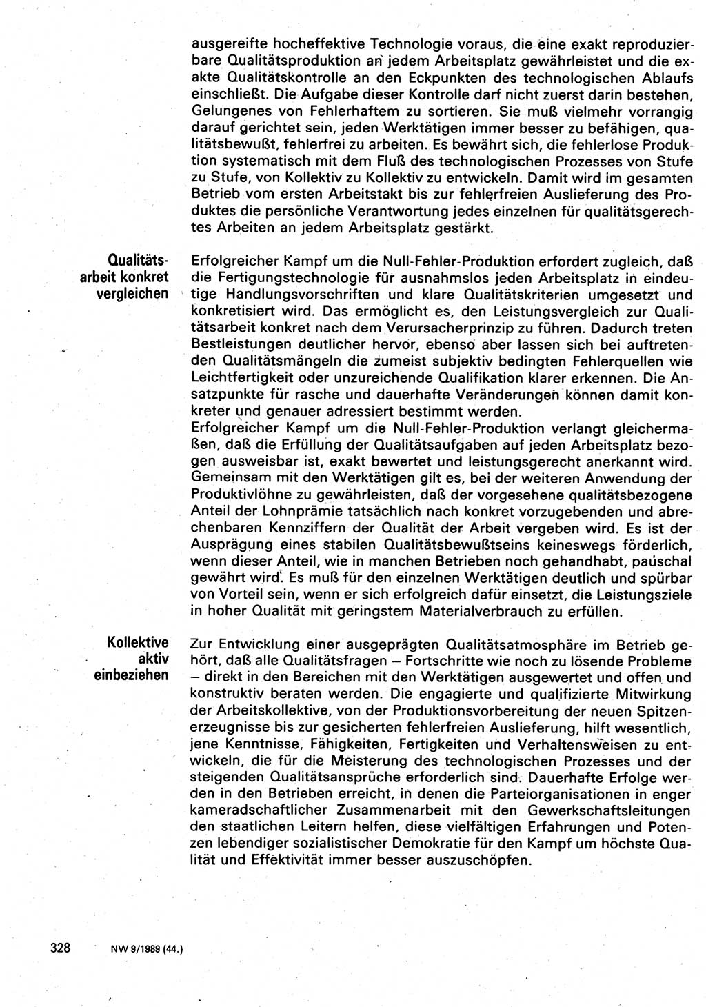 Neuer Weg (NW), Organ des Zentralkomitees (ZK) der SED (Sozialistische Einheitspartei Deutschlands) für Fragen des Parteilebens, 44. Jahrgang [Deutsche Demokratische Republik (DDR)] 1989, Seite 328 (NW ZK SED DDR 1989, S. 328)