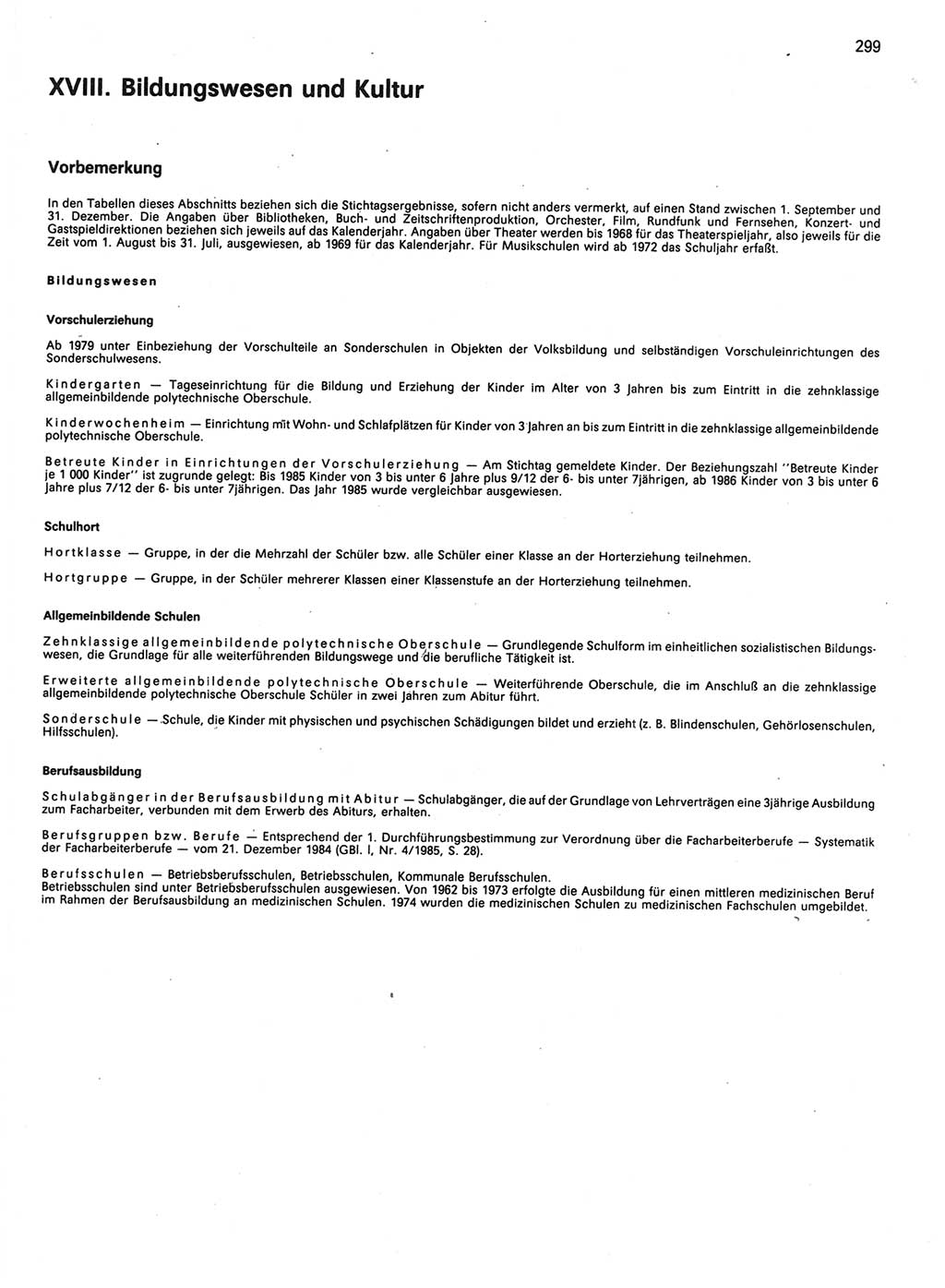 Statistisches Jahrbuch der Deutschen Demokratischen Republik (DDR) 1989, Seite 299 (Stat. Jb. DDR 1989, S. 299)