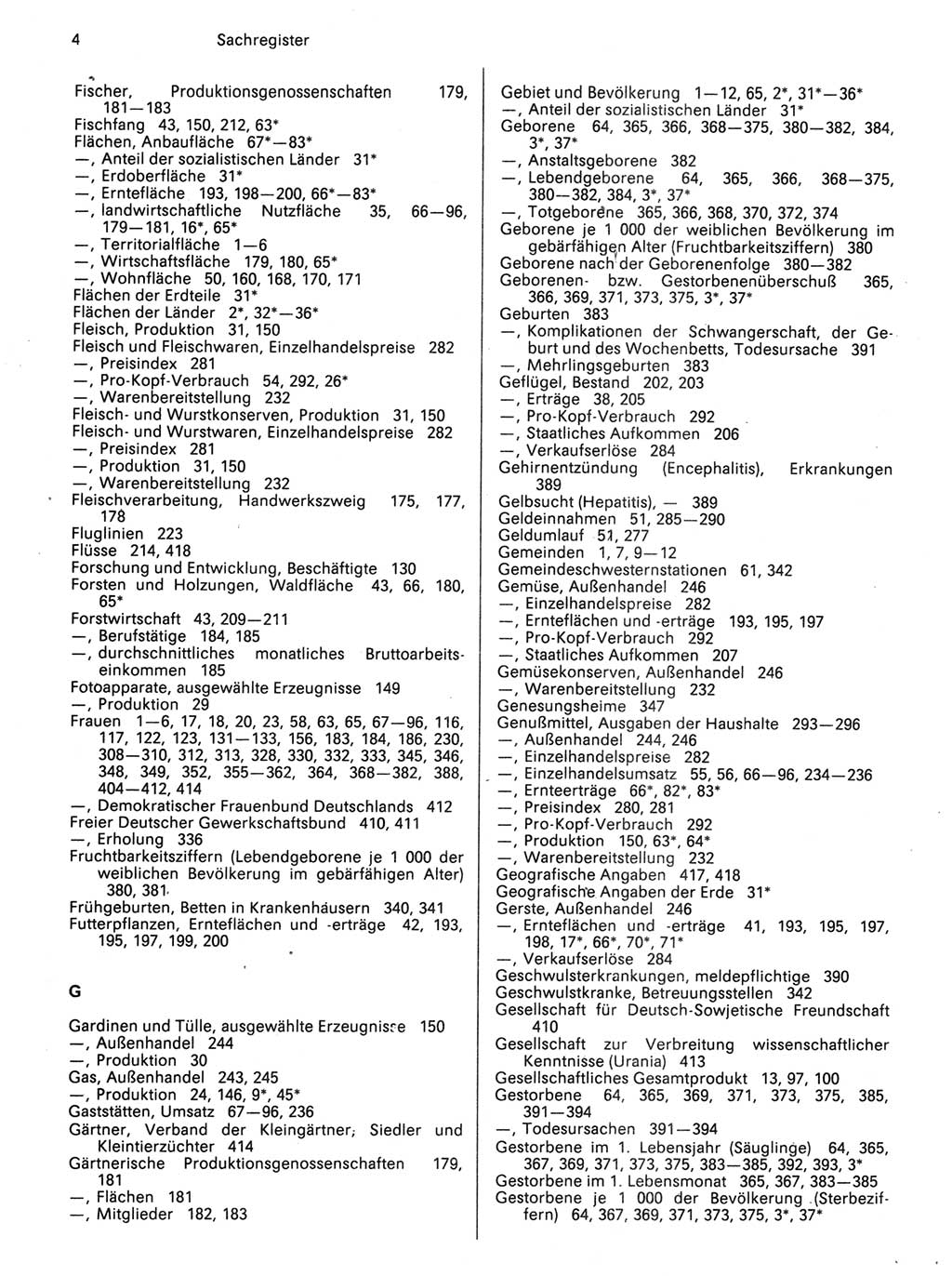 Statistisches Jahrbuch der Deutschen Demokratischen Republik (DDR) 1989, Seite 4 (Stat. Jb. DDR 1989, S. 4)