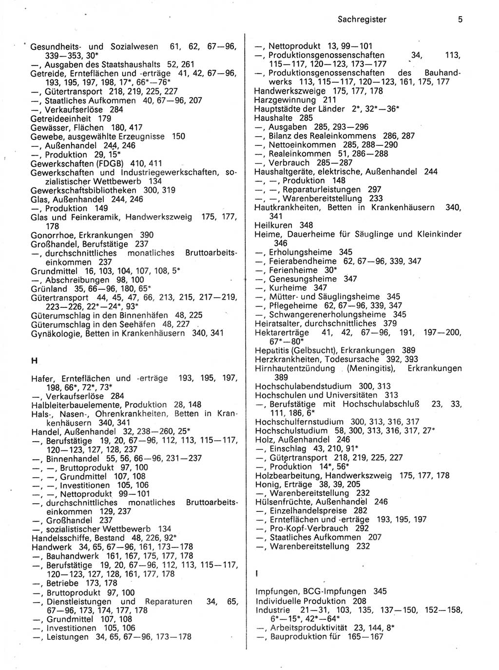 Statistisches Jahrbuch der Deutschen Demokratischen Republik (DDR) 1989, Seite 5 (Stat. Jb. DDR 1989, S. 5)