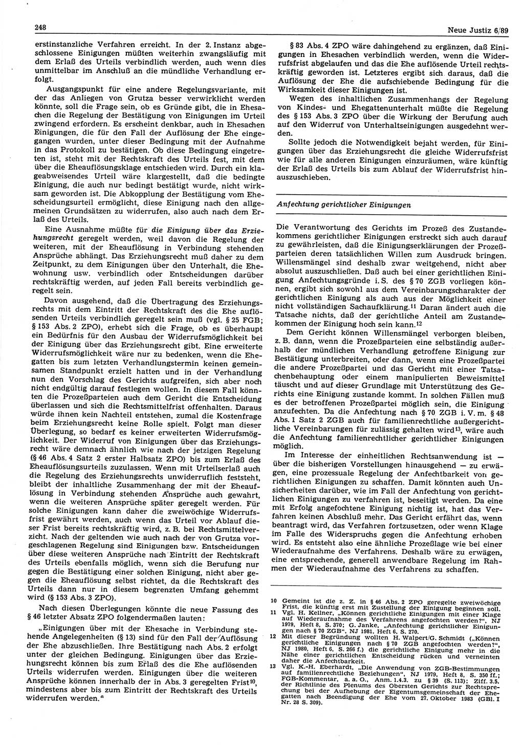 Neue Justiz (NJ), Zeitschrift für sozialistisches Recht und Gesetzlichkeit [Deutsche Demokratische Republik (DDR)], 43. Jahrgang 1989, Seite 248 (NJ DDR 1989, S. 248)